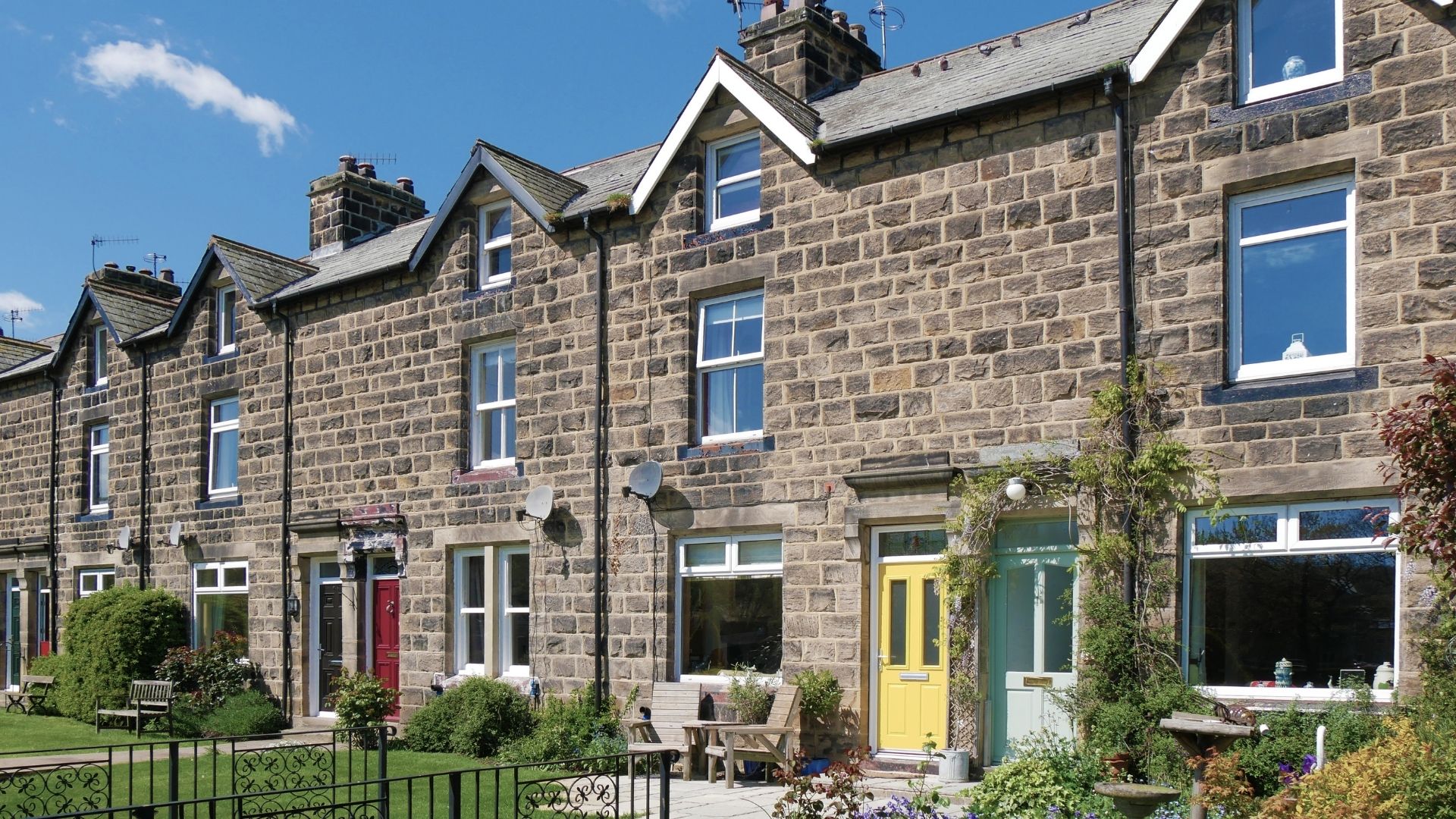 terraced houses on sunny day