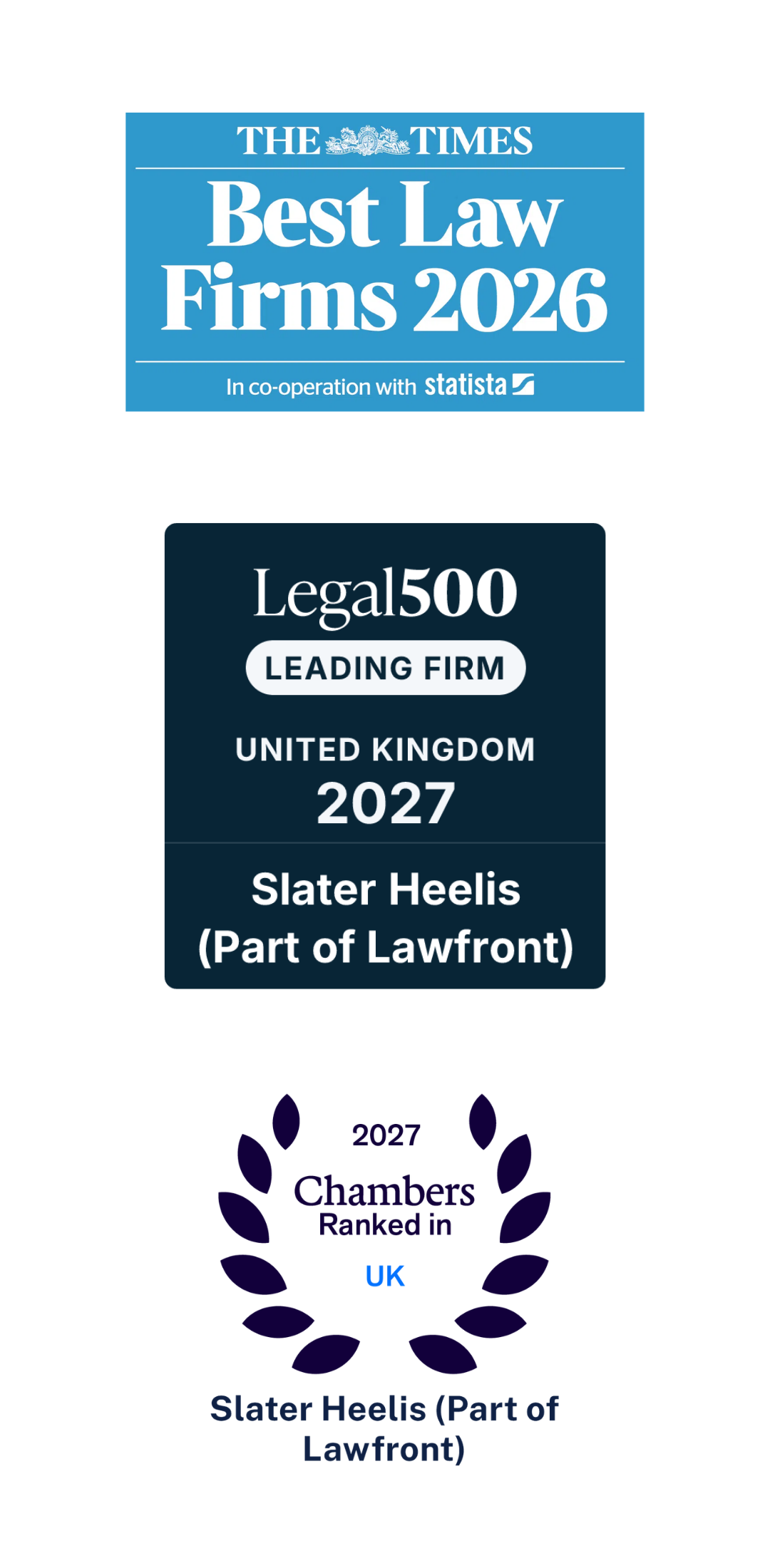 slater heelis, times, legal 500, chambers